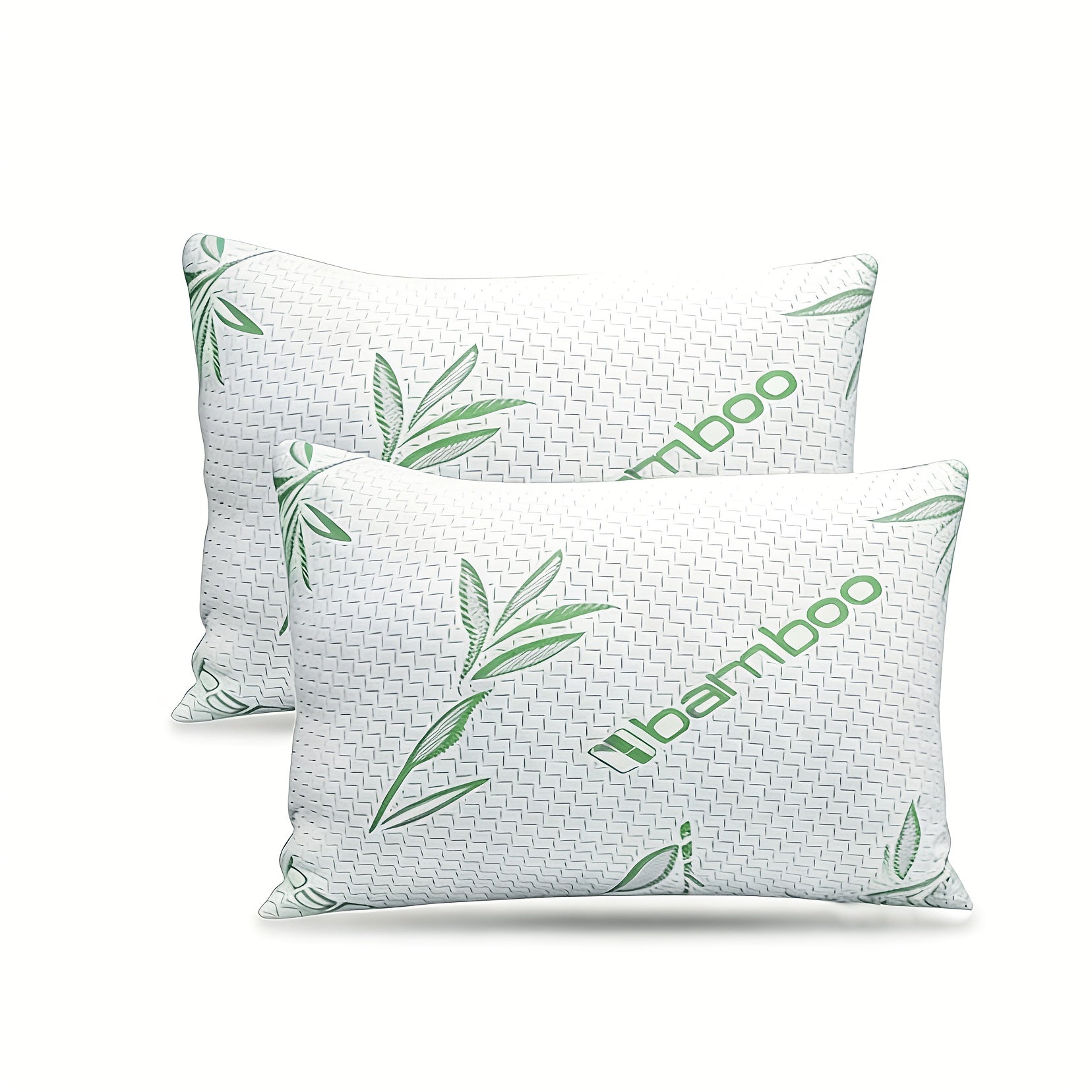 Set of 2 High-Quality Bamboo Pillows Designed to Keep You Cool, Featuring an Instant Cooling Effect And Moisture-Wicking Properties, Ideal for Those Who Sleep Hot. Available in Two Color Options, They Are Both Soft And Supportive