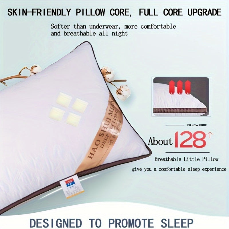 The Material Is Gentle, Friendly to The Skin, And Allows Air Circulation, Providing a Soft Sensation. Its Comfortable And Airy Quality Enhances The Fluffiness of The Pillow And Offers Improved Neck Support