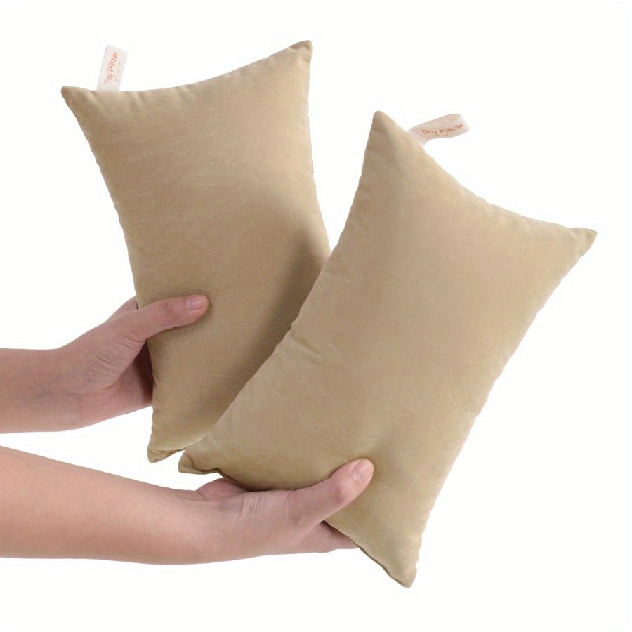 2 Pack Pillows, Down Alternative Microfiber Mini Pillows for Travel, Soft Machine Washable Small Pillows