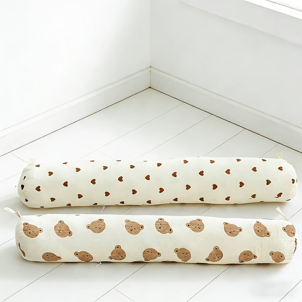 2pcs Baby Pillow Set, Cartoon Cylindrical Pillow, Long Rectangular Throw Pillow That Can Be Washed, Comfortable Cushion Pillow, Multiple Patterns Available