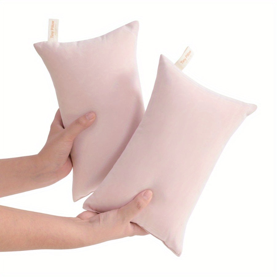 2 Pack Pillows, Down Alternative Microfiber Mini Pillows for Travel, Soft Machine Washable Small Pillows