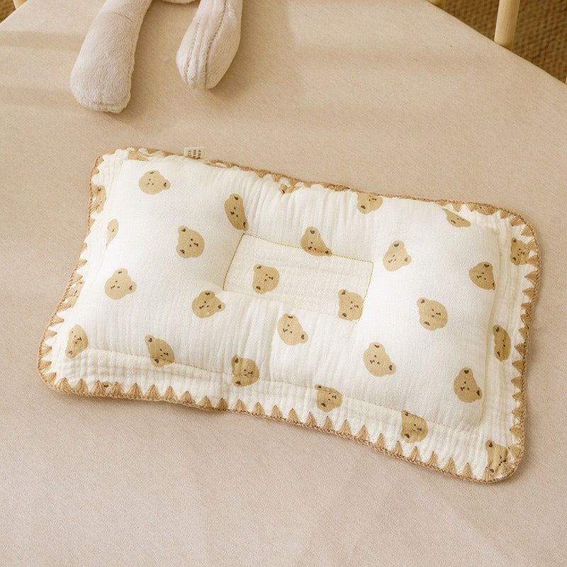 1pc 13.3x9.4 Inch Pillow - Breathable and Comfortable, with Cute Cartoon Bear and Heart Pattern Pillow for Sleeping\u002Fbedroom, High-quality Pillow, Deep Sleep Pillow