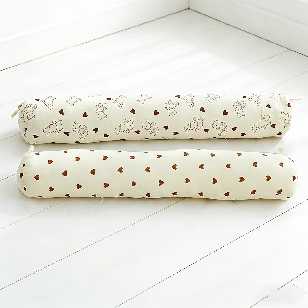 2pcs Baby Pillow Set, Cartoon Cylindrical Pillow, Long Rectangular Throw Pillow That Can Be Washed, Comfortable Cushion Pillow, Multiple Patterns Available