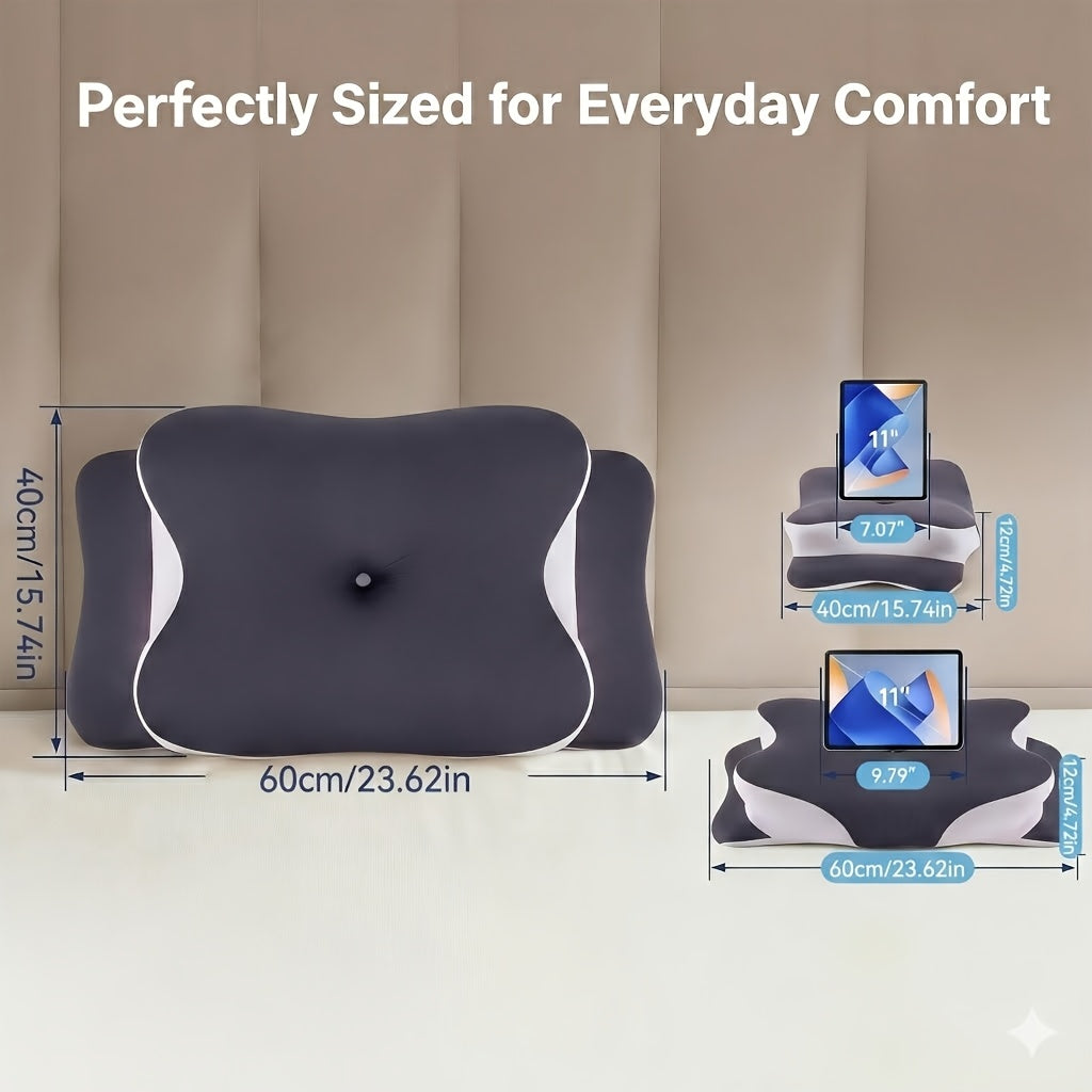 Cervical Pillow, Neck Pillow, Butterfly-Shaped Memory Foam Pillow for Ergonomic Neck, Rebound Relaxation Neck Pillow, Suitable for Back And Side Sleepers, Comes with a Machine-Washable Pillowcase