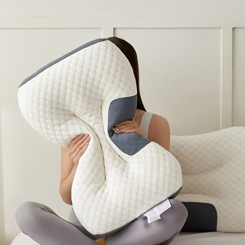 Upgraded Cervical Pillow - Ergonomic Neck for Deep - Suitable for Side and Back Sleepers - Enjoy a Soothing Home Massage - Durable, Machine-washable Pillow Core for Year-round Comfort - Ideal as an Exquisite Gift, Headrest, Stomach Sleeper Pillow