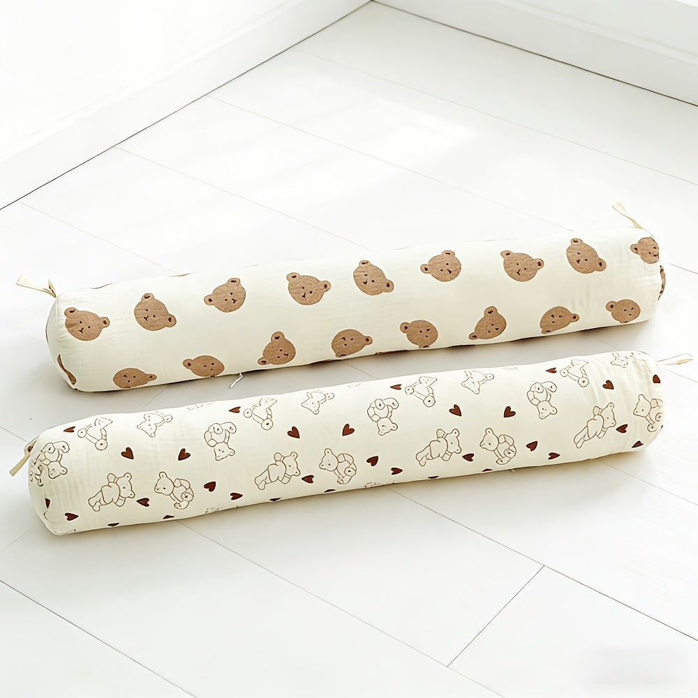 2pcs Baby Pillow Set, Cartoon Cylindrical Pillow, Long Rectangular Throw Pillow That Can Be Washed, Comfortable Cushion Pillow, Multiple Patterns Available