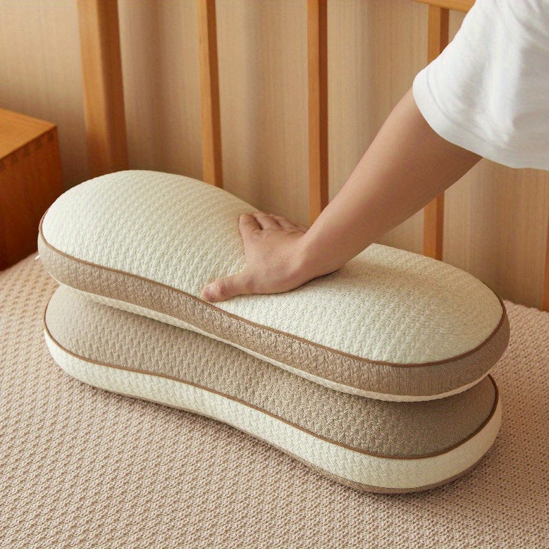 Ergonomic Body Pillow, Cervical Neck Support Pillow with Curved Design, Breathable & Skin-Friendly for Deep Sleep, Ideal for Single Use