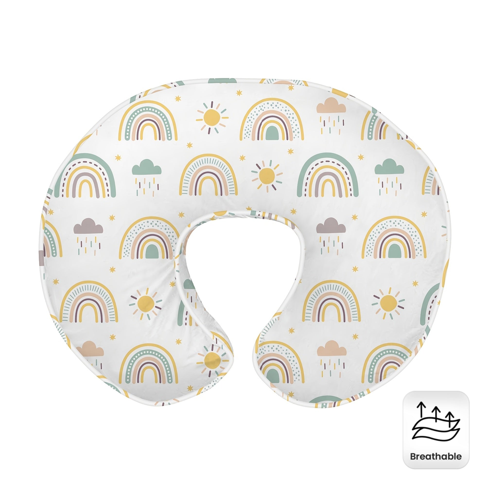 Nursing Pillow, Breastfeeding Pillow for Moms, Ergonomic Nursing Essentials for Bottle and Breastfeeding with Cover and Breathable Filling, Feeding Support Pillow 0-12 Months, Multifunctional Support Cushion for Travel