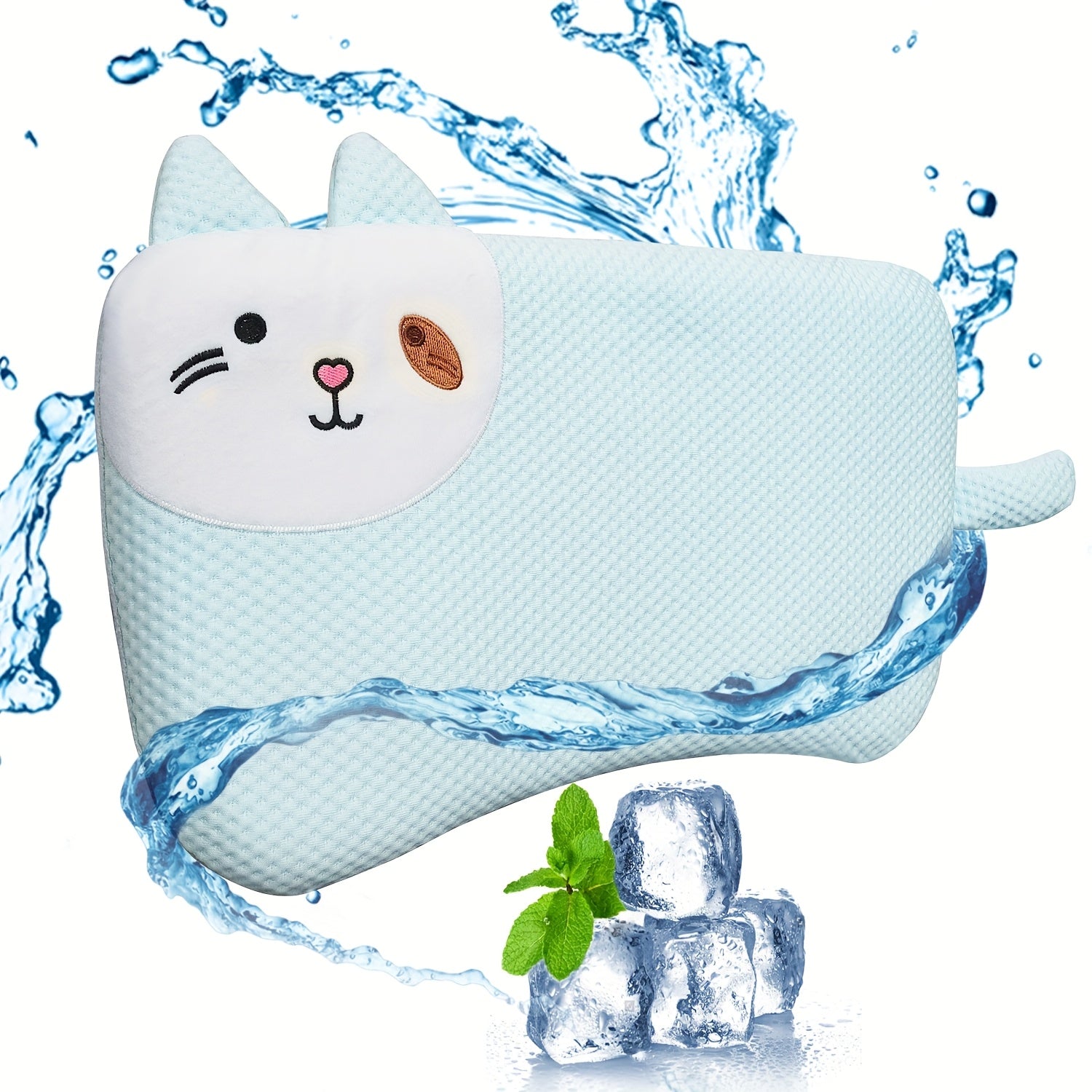 Ultra-Soft Pillow, Ultra-Thin Pillow, All-Season Pillow with Cartoon Design, Includes Pillowcase for Easy Sleep