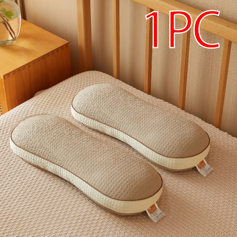 Ergonomic Body Pillow, Cervical Neck Support Pillow with Curved Design, Breathable & Skin-Friendly for Deep Sleep, Ideal for Single Use