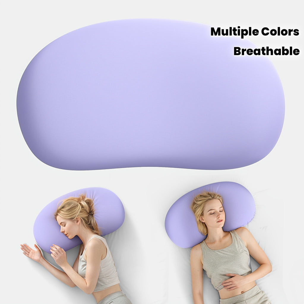 1pc Soft Cloud Pillow, Neck Pillow, Ergonomic design for Side and Stomach Sleepers, Breathable Ice Bed Pillow All Seasons, Smooth and Cool, Close to the Head Curve, Multiple Colors Available