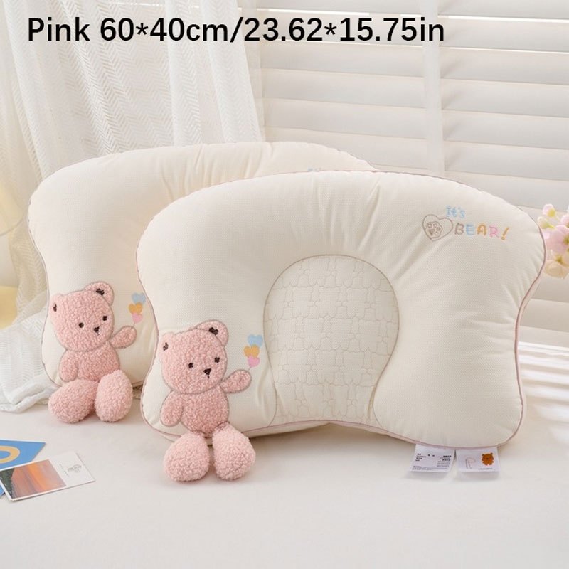 1 Adorable Bear-shaped Pillow • Plush Bear Face and Heart-shaped Cutout • Four-season Neck and Cervical Support • Soft Stuffed Animal Bed Accessory • Comfortable Fit • Supportive • All-season Support • Modern Style • Exquisite Gift