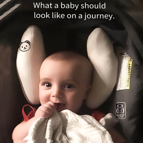 1 Youngsters's Travel Pillow - Neck and Head Support Cushion with Cartoon Pattern, Suitable for Car Seats and Strollers