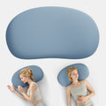 1pc Soft Cloud Pillow, Neck Pillow, Ergonomic design for Side and Stomach Sleepers, Breathable Ice Bed Pillow All Seasons, Smooth and Cool, Close to the Head Curve, Multiple Colors Available