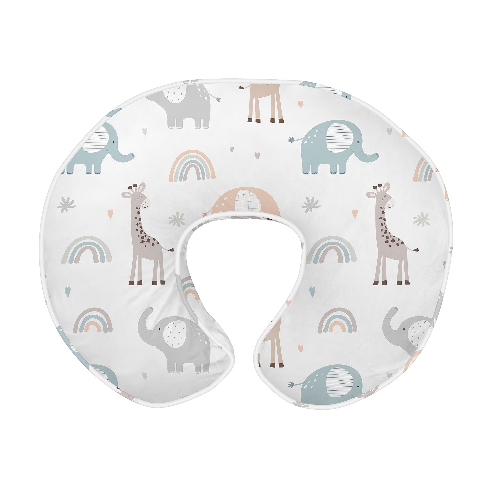 Nursing Pillow, Breastfeeding Pillow for Moms, Ergonomic Nursing Essentials for Bottle and Breastfeeding with Cover and Breathable Filling, Feeding Support Pillow 0-12 Months, Multifunctional Support Cushion for Travel