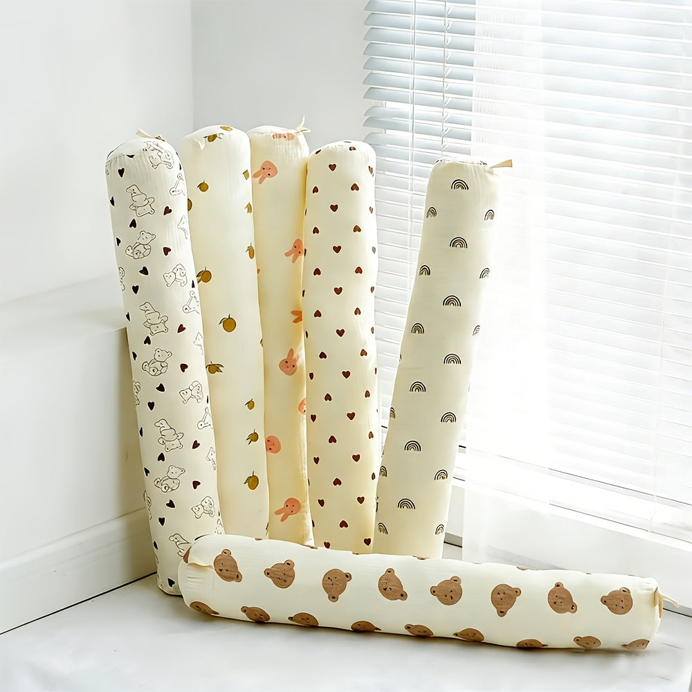 2pcs Baby Pillow Set, Cartoon Cylindrical Pillow, Long Rectangular Throw Pillow That Can Be Washed, Comfortable Cushion Pillow, Multiple Patterns Available