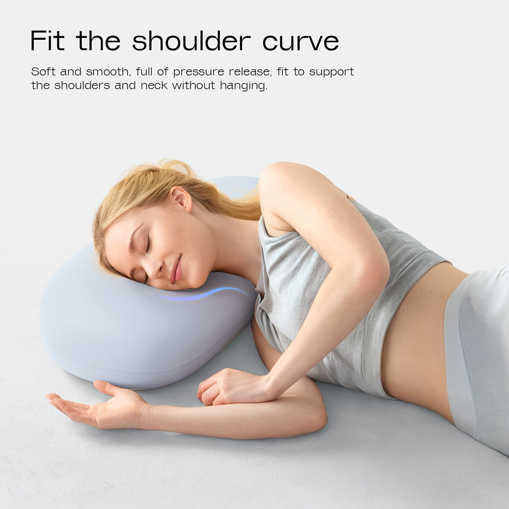 1pc Soft Cloud Pillow, Neck Pillow, Ergonomic design for Side and Stomach Sleepers, Breathable Ice Bed Pillow All Seasons, Smooth and Cool, Close to the Head Curve, Multiple Colors Available