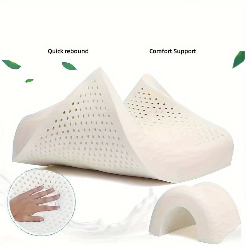 1pc of Newly Upgraded High-Low Smooth Latex Pillow, Comfortable And Durable, Can Help You Fall Asleep Better Quality, Suitable for Bedrooms, Living Rooms, Dormitories, Hotels, Etc., Suitable for All Seasons