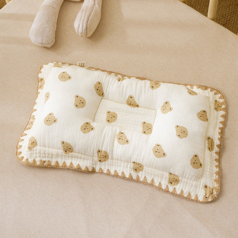 1pc 13.3x9.4 Inch Pillow - Breathable and Comfortable, with Cute Cartoon Bear and Heart Pattern Pillow for Sleeping\u002Fbedroom, High-quality Pillow, Deep Sleep Pillow