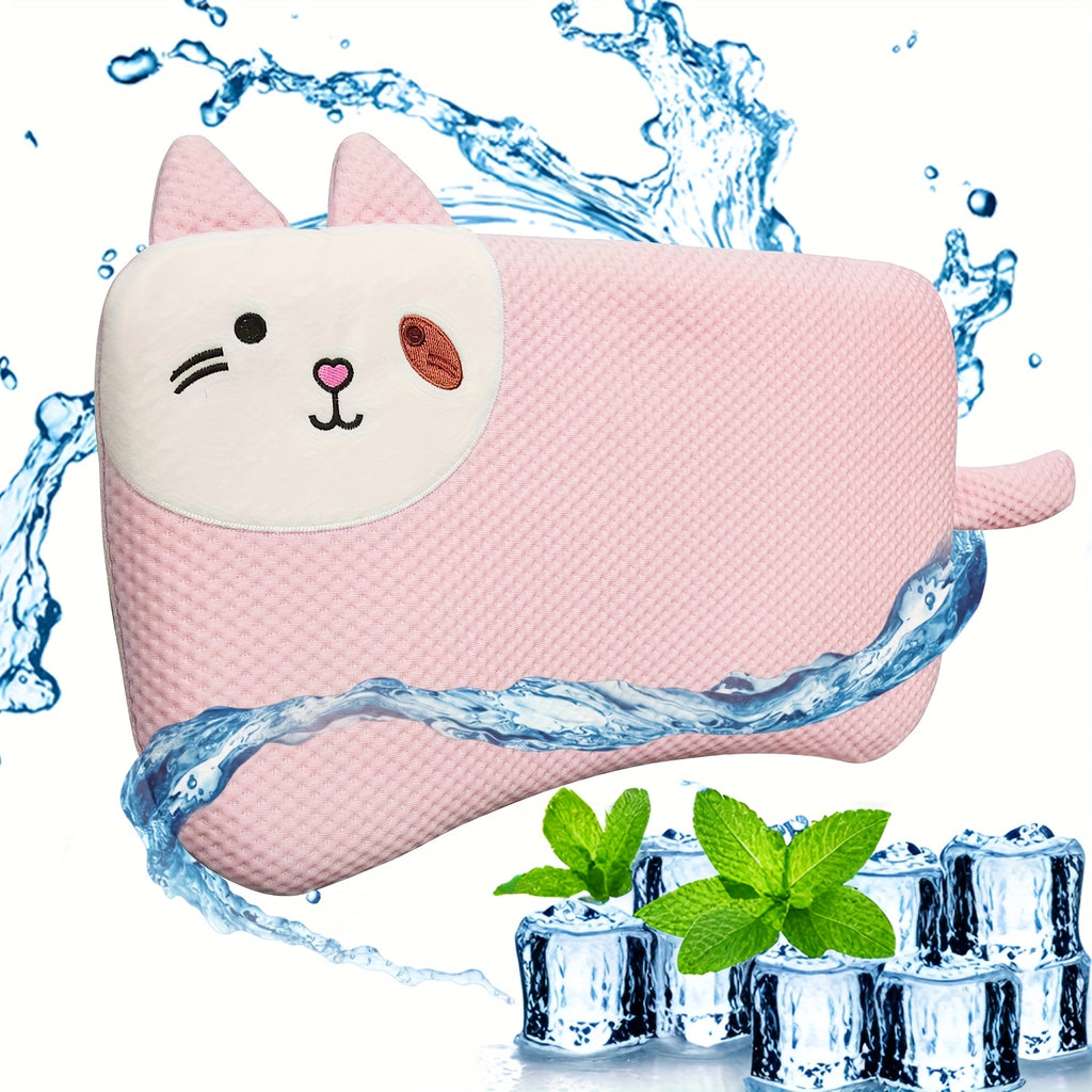 Ultra-Soft Pillow, Ultra-Thin Pillow, All-Season Pillow with Cartoon Design, Includes Pillowcase for Easy Sleep